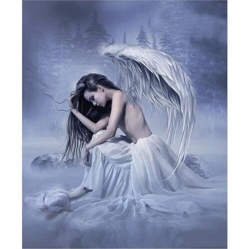 New 5D DIY Full Round/Square Diamond Painting Angels Cross Stitch 3D Embroidery Demons Rhinestone Mosaic Home Decor Art Y489