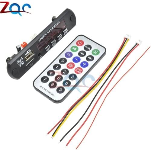 DC 12V Automobile Car MP3 WMA FM AUX Decoder Board Plate Audio Module TF SD Card USB Radio Car MP3 Speaker Remote Accessories