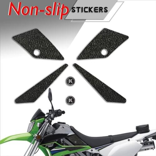 Motorcycle tank grip fuel tank traction pad side knee grip friction protector sticker for KAWASAKI 09-18 KLX 250S