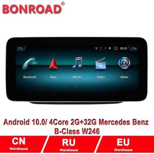 Bonroad Android 10.0 Car GPS Navigation Multimedia Player For Mercedes benz B Class W246 2011-2018 8 CORE 4G audio multimedia I