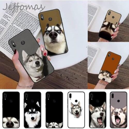 Funny Husky dog Phone Case For Xiaomi Redmi note 4 4X 8T 9 9s 10 K20 K30 cc9 9t pro lite max