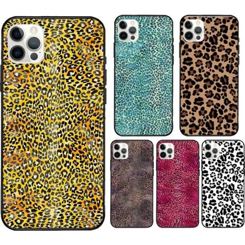 Leopard Print Cover Case For iPhone XR X XS MAX 12 Mini 11 Pro Max 5S 6S 7 8 Plus SE 2020 Coque