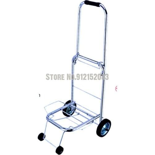 Four-wheel Foldable Luggage Cart, Shopping Cart, Trolley, Household Portable Grocery Shopping Cart, Small Cart, Small Cart, Port