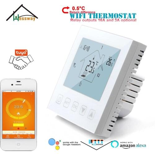 EU 3A floor heating thermostat wifi temperature controller for programmable NC NO VALVE