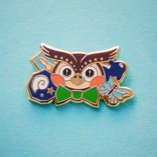 Kawaii NPC Villager Fossil Blathers Hard Enamel Pin Cartoons Fashion Owl Animal Medal Brooch Jewelry Animal Crossings Fans Gift