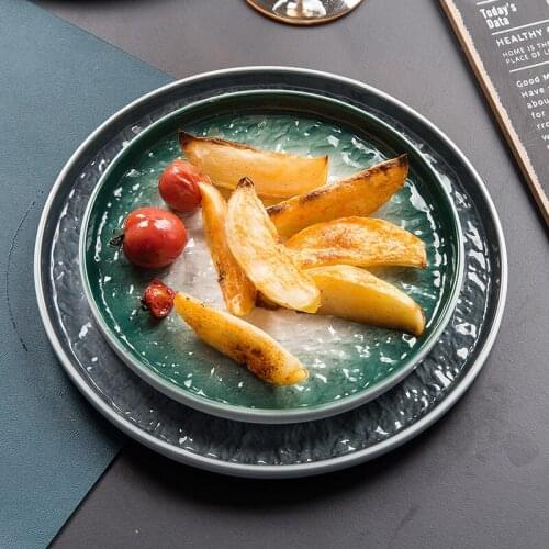 Creative Japanese Ceramic Plate Restaurant Western Plate Steak Plate Breakfast Plate Household Vegetable Plate Pasta Plate Perso