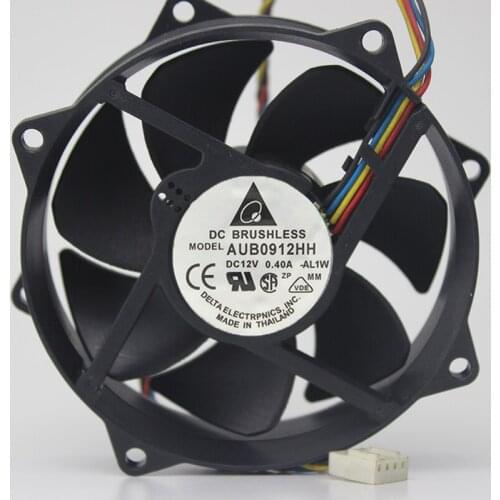 DELTA AUB0912HH DC 12V 0.40A 9cm Round DIY Air Purifier Fan