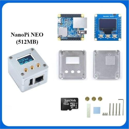 NanoPi NEO 512MB Metal Complete Kit Aluminum Housing oled Programmable in Python