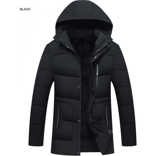 MRMT 2020 Brand Mens Cotton Padded Clothes Warm Overcoat for Male Padded Jacket Hooded Outer Wear Solid Color Clothing Garment