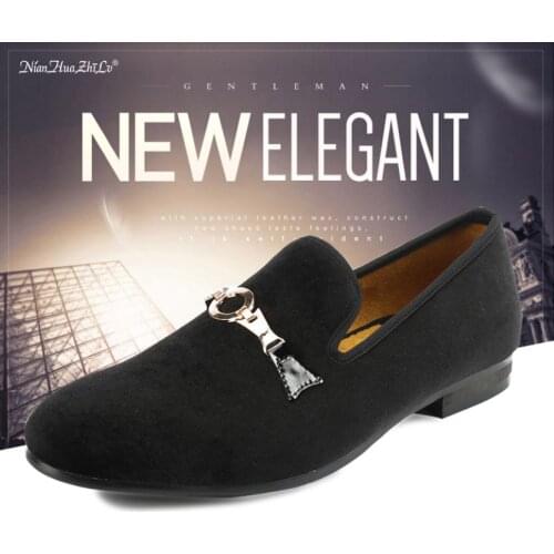 Men Shoes Handmade Men Velvet Shoes Smoking Slippers With Classic Fashion Breathable Party and Wedding Mens Loafers Big size