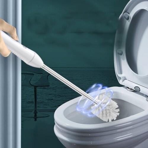 New Wireless Electric Toilet Brush Wall-Mounted Electric Toilet Cleaning Brush No Dead End Cleaning Tool Bathroom Accessories