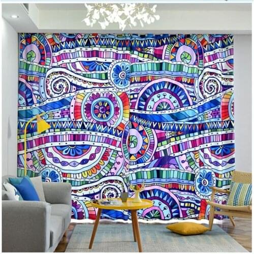 Customized new curtain European classical curtains abstract personality creative shading