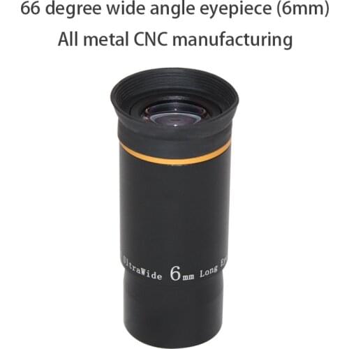 Astronomical telescope eyepiece optical HD viewing eyepiece - 66 degree wide-angle eyepiece 6mm 9mm