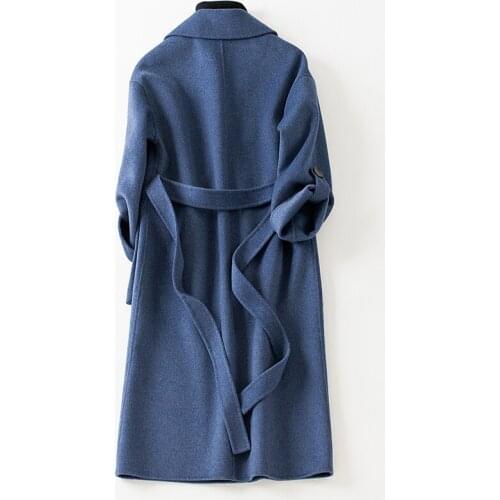 Winter Women Wool Coats 2020 New Autumn Double Sided Trench Coat Outwear Long Casual Jacket Tops casaco feminino LX2381