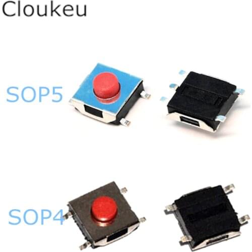 50Pcs Flat Red SMD 6x6 Tact Push Button Switch 6*6*3.1MM 2.5/2.7/3.4/3.7/4.3/5/5.5