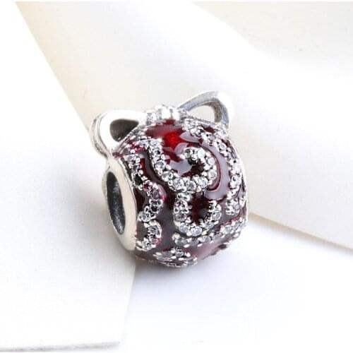 Authentic 925 Sterling Silver Beads New creative Christmas fruit beads Fit Original Pandora Bracelet For Women DIY Jewelry