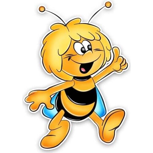 S50414# Various Sizes Personality PVC Decal A Trendy Little Bee Waterproof Car Sticker on Motorcycle Laptop Decorative