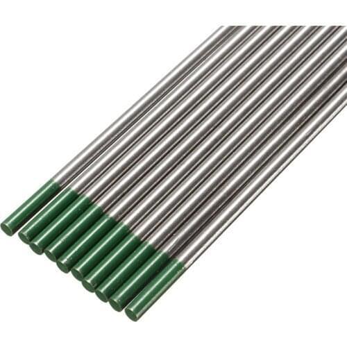 10pcs TIG Welding Tungsten Electrode WP Welding Rod Green Tip 4.0x150mm with Box for TIG Welding Machine Weld Parts