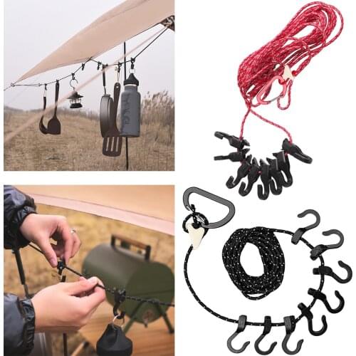 Outdoor 4.3M Anti-skid Rope ing Rope Multipurpose Camping Accessories Clothes Line Awning ing Rope