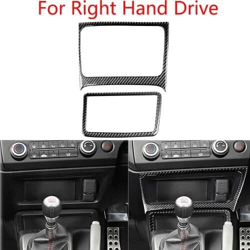 For Honda Civic 8th Gen 06-11 Carbon Fiber Interior Console Storage Box Trim RHD