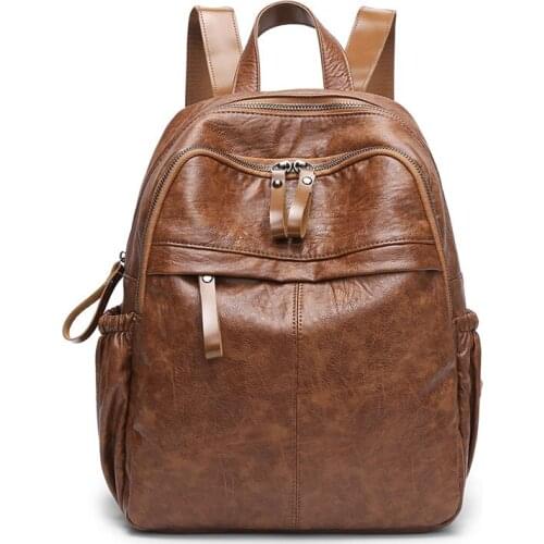 Women genuine leather backpack lady real leather backpack, girl leather schoolbagwomen genuine leather backpack mansur lady C422