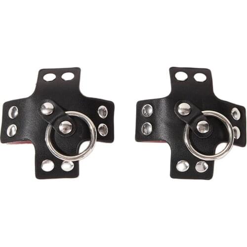 Womens ​Sexy 1pair PU Studded Nipple Cover Protector Reusable Breast Wear Silicone Nipple Pasties Bra Pads Chest Stickers