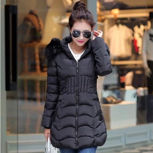 Womens winter coat new long-sleeved cotton womens plus size cotton clothing mother loaded temperament jacket womens clothing