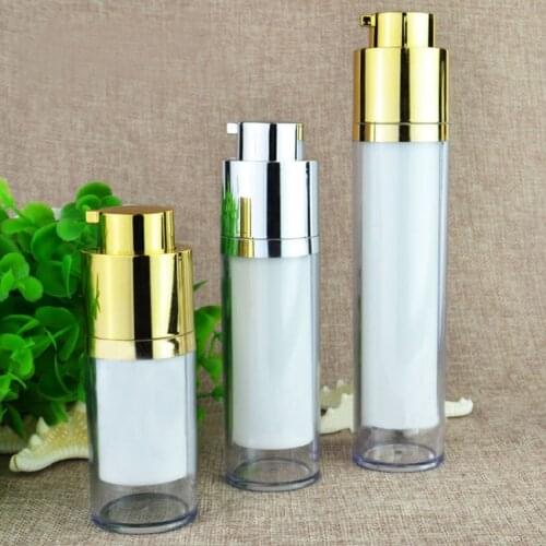 30ml rotate airless bottle with gold/silver pump for lotion/emulsion/serum/foundation/whitening essence liquid packing