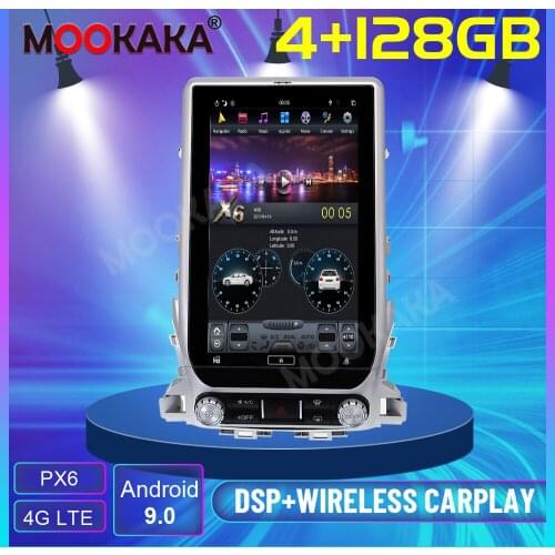 128G Tesla Screen Carplay Android Car Radio 2 Din Stereo Receiver For Toyota Lander Cruiser LC200 2016 20017 2018 GPS Audio Unit