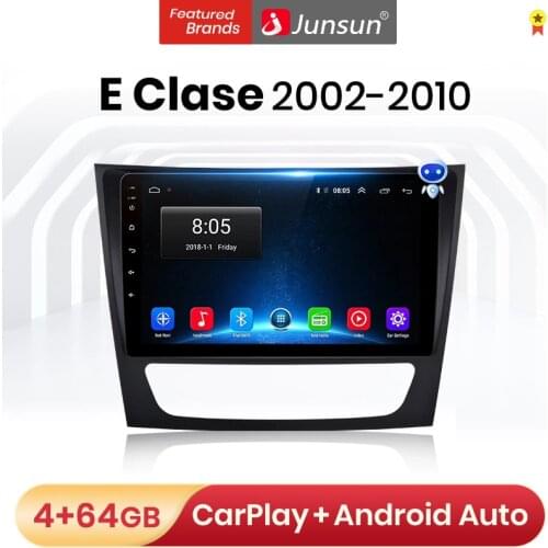 Junsun V1 Pro 4G Android 10.0 4G+64G Car Radio Multimedia Player For Mercedes Benz E Class 2002-2010 GPS Navigation no 2din dvd