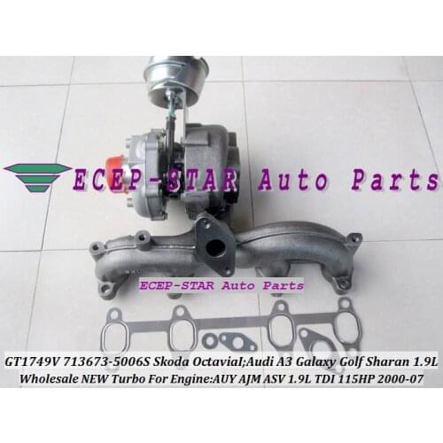 Free Ship GT1749V 713673-5006S 038253019D 713673 For Audi A3 Galaxy Golf Sharan For Skoda Octavia I 1.9L TDI AUY ASV 115HP 00-06