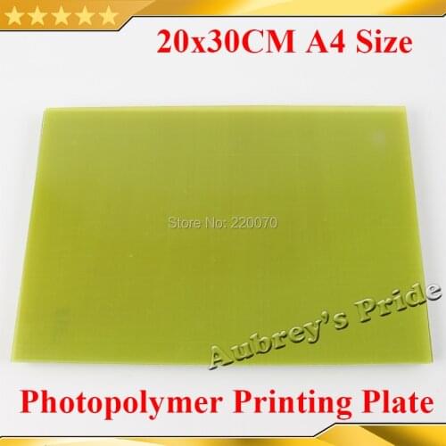 Free Shipping 2mm Thickness 200x300MM A4 Size Water Washable Pad Printing Hot Foil Stamping CliChe Making UV Exposure Photopolym