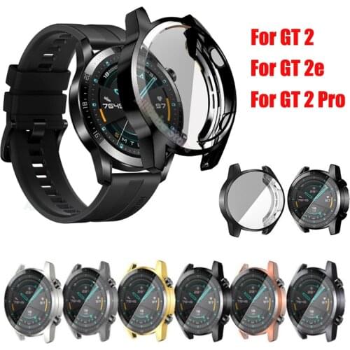 TPU Watch Case For Huawei Watch GT 2 Pro GT 2e Protective Cover Full Screen Protector Glass For Huawei GT2 GT 2 42mm 46mm Cases
