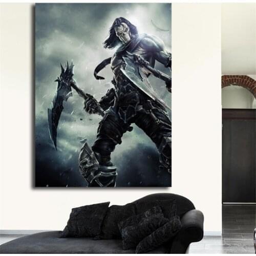 Darksiders Death Animated Character Wallpapers Canvas Painting Print Living Room Home Decor Modern Wall Art Oil Painting Poster