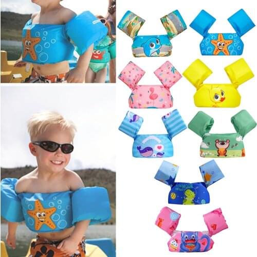 Baby Float Cartoon Arm Sleeve Life Jacket Swimsuit Foam Safety Swimming Training Floating Pool Float Swimming Ring Kid Swimsuit