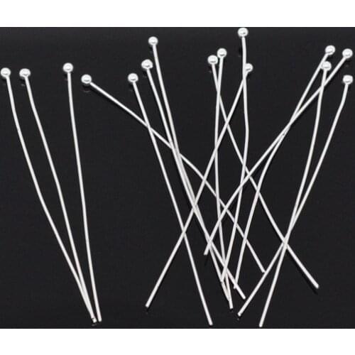 DoreenBeads 300PCs Silver color Ball Head Pins 0.5x50mm(24 gauge) (B03437), yiwu