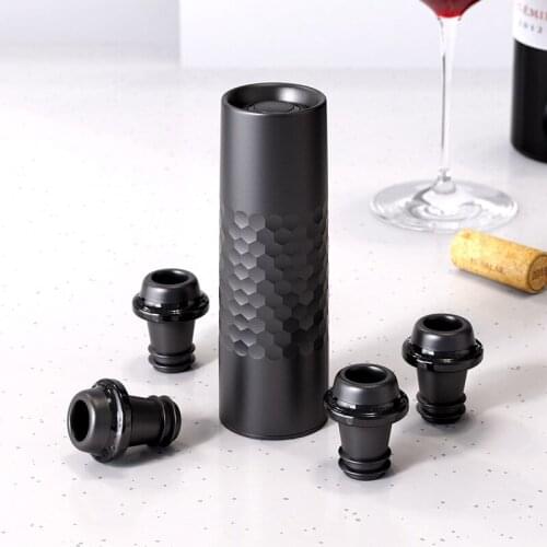 Electric Vacuum Wine Stopper Set USB Charging Automatic Air Pump Wine Bottle Stopper Fresh-keeping Sealing Plug Bar Accessories