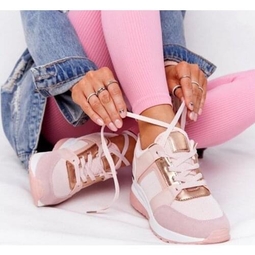 Gym Shoes Woman Wedge Heeled Running Athletic Sneakers Spring Summer Breathable Walking Shoes Ladies Trainers Zapatillas Mujer