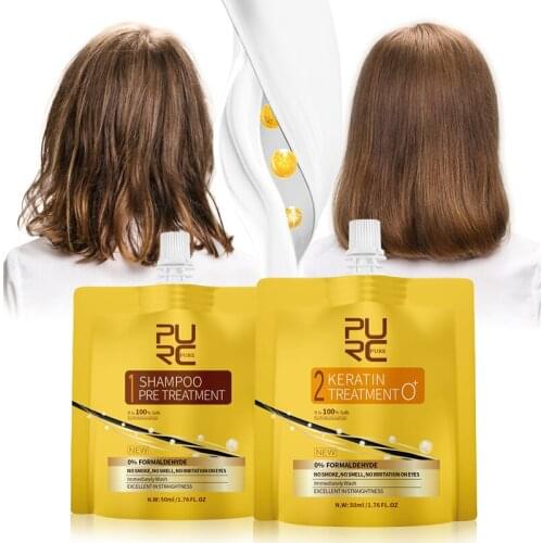 Fomalin Keratin Treatment Set Damaged Hair Repair Smoothing Straighten No Smoke No Irritation Hair Treatment Hair Care