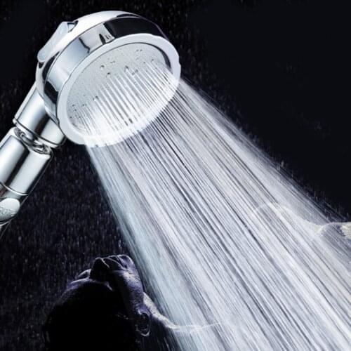 Shower Head Rainfall 360 Degrees Rotating With Hose Adjustable Shower 3 Mode Shower Water Pressure Showerhead With Stop Button