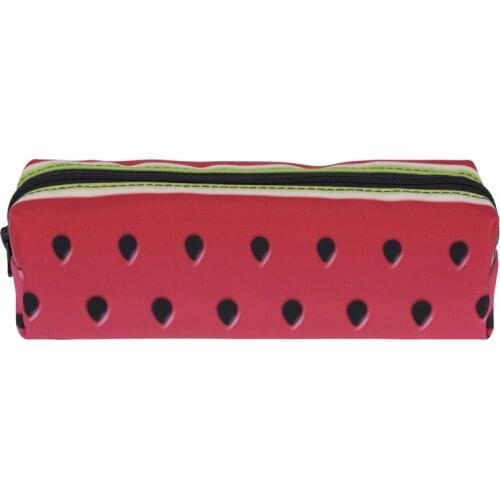 New Popular Cosmetic Handbag 3D Digital Printing Oxford Fruit Watermelon Storage Stationery Case High Capacity Make-up Bag