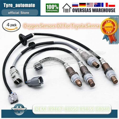 New Set of 4 Oxygen Sensors O2 Up&Downstream For Toyota Sienna 2004-2006 3.3L 89467-48050 89465-08040 89467-08040 89465-08030