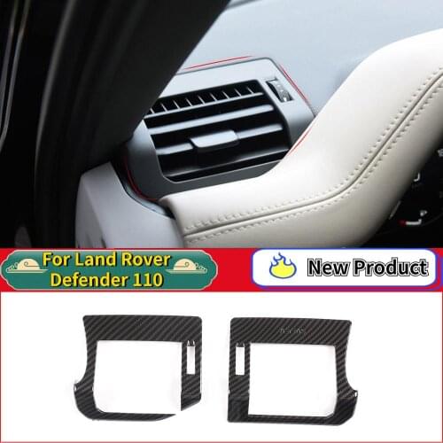 New product! For Land Rover Defender 110 Defender 130 2020ABS Carbon Fiber Texture Side AC Vent Frame Cover Trim Car Accessories