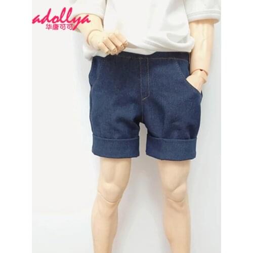 Adollya 1/3 1/4 1/6 BJD Doll Clothes Blue Denim Shorts Handmade Toys For Girls DIY Cowboy Shorts Handsome Accessories For Dolls