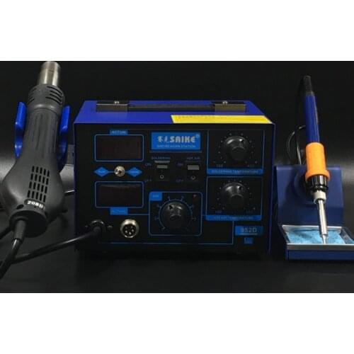 110V/220V Saike 952D Hot Air Gun + Soldering Iron 2in1 Power 760W BGA rework station welding table