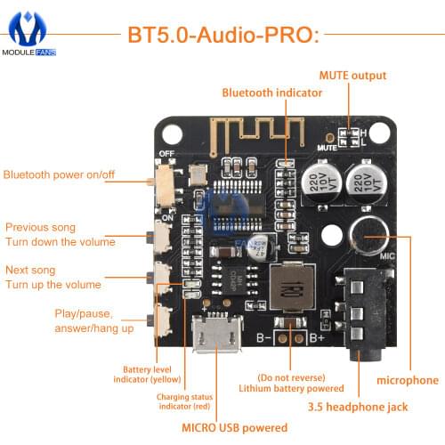 Bluetooth 4.1/5.0 MP3 Decoder Board Sound Amplifier Board Speakers Audio Bluetooth Amplifier Module Kit Audio Receiver Board