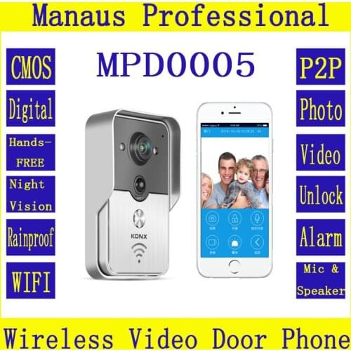 Wifi 720P video door phone doorbell Wireless camera Intercom Support IOS Android for iPad Smart Phone Tablet Remote monitor D5a