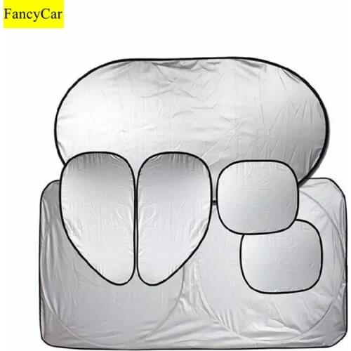 6 Pcs/Set Car Window UV Reflector Car Curtain Front Rear Visor Block Front Window Sunshade UV Protect Car Window Film For Car