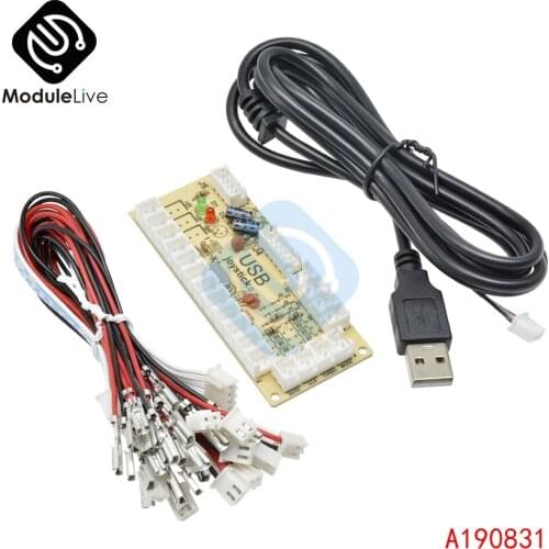 Zero Delay Arcade USB Encoder PC to Joystick Arcade Rocker Circuit Board Control Panel For 3D joystick PWM Gaming AUTO-FIRE Mode