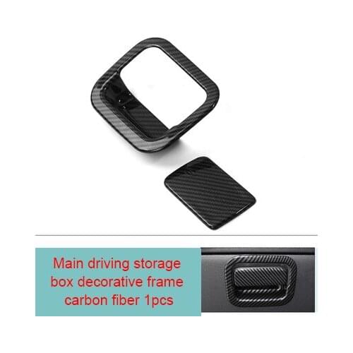 For Volkswagen jetta Sagitar 2019 carbon fiber Main driving storage box decorative frame 1pc